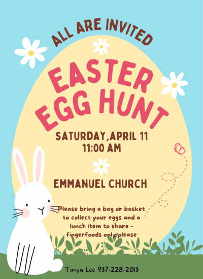 Pastel Whimsical Illustrated Easter Egg Hunt Event Poster
